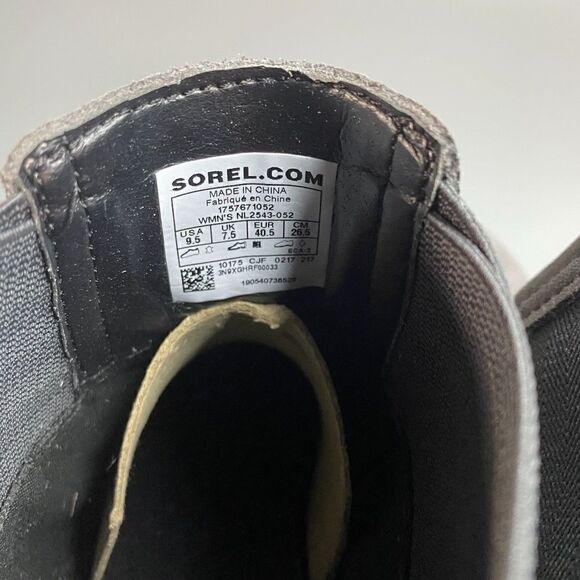 Sorel Addington Chelsea Ankle Boots Block Heel Quarry Suede 9.5 - Picture 6 of 6